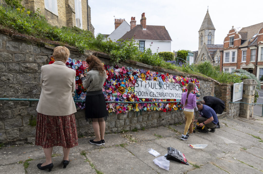 St Paul's Church Wall of Flowers