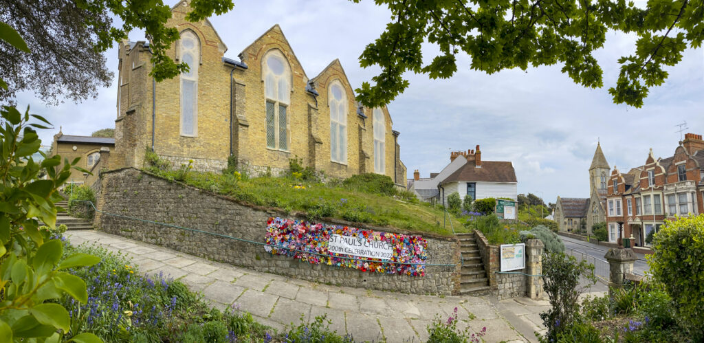St Paul's Church Wall of Flowers