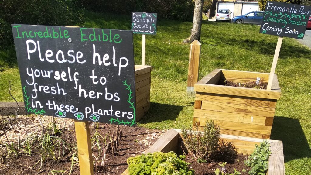 Fremantle Park Community Garden planters.